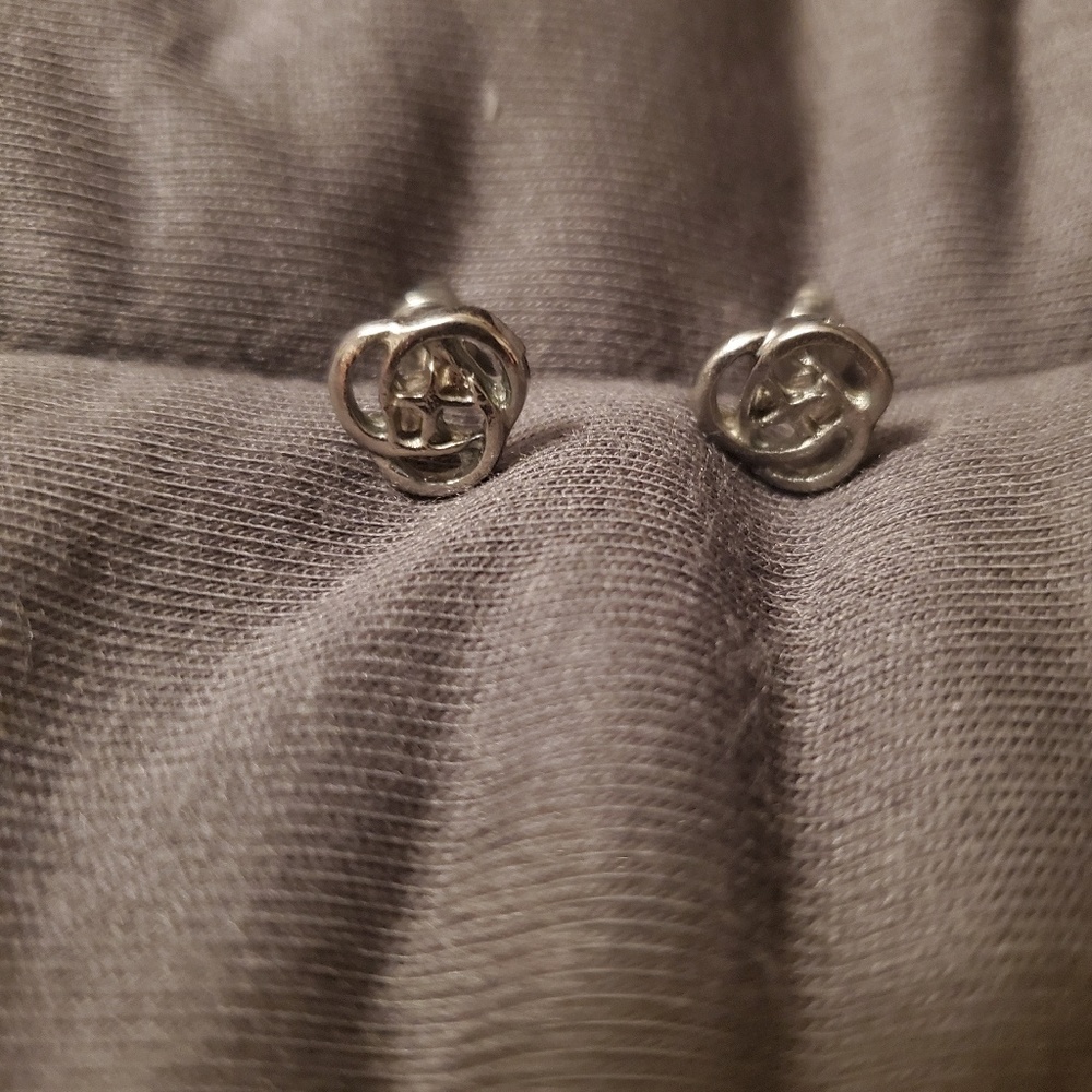 Silver tone earrings
